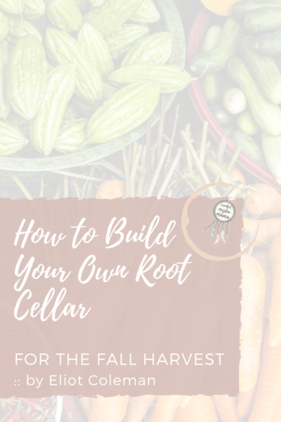 how to build your own root cellar