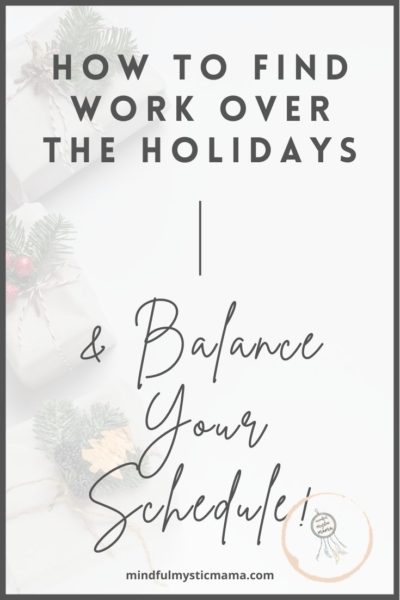 how to find work over the holidays