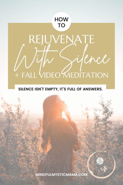 how to rejuvenate with silence